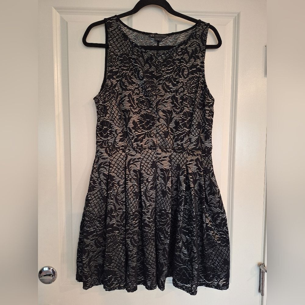 A/X Armani Exchange black with lace dress size M